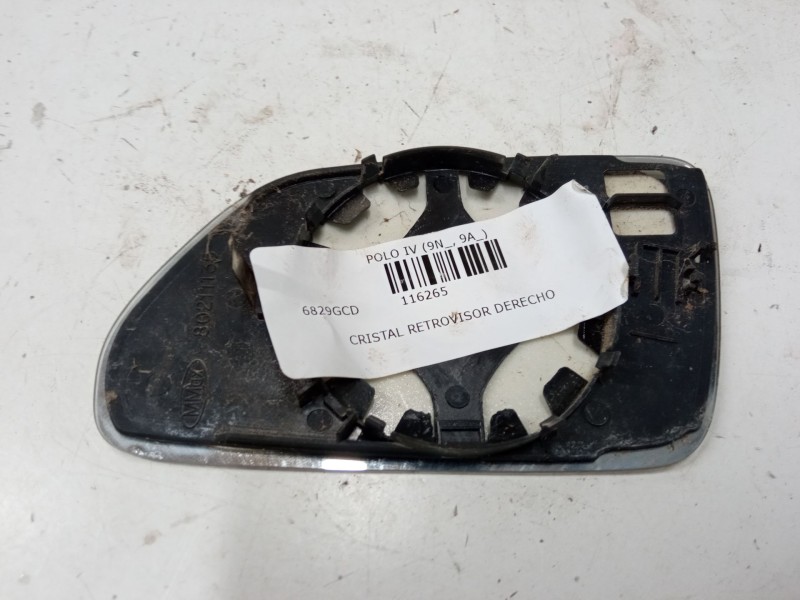 Recambio de cristal retrovisor derecho para volkswagen polo iv (9n_, 9a_) 1.2 referencia OEM IAM   