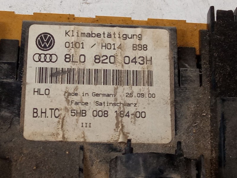 Recambio de mando climatizador para audi a3 (8l1) 1.8 t referencia OEM IAM 8L0820043H  