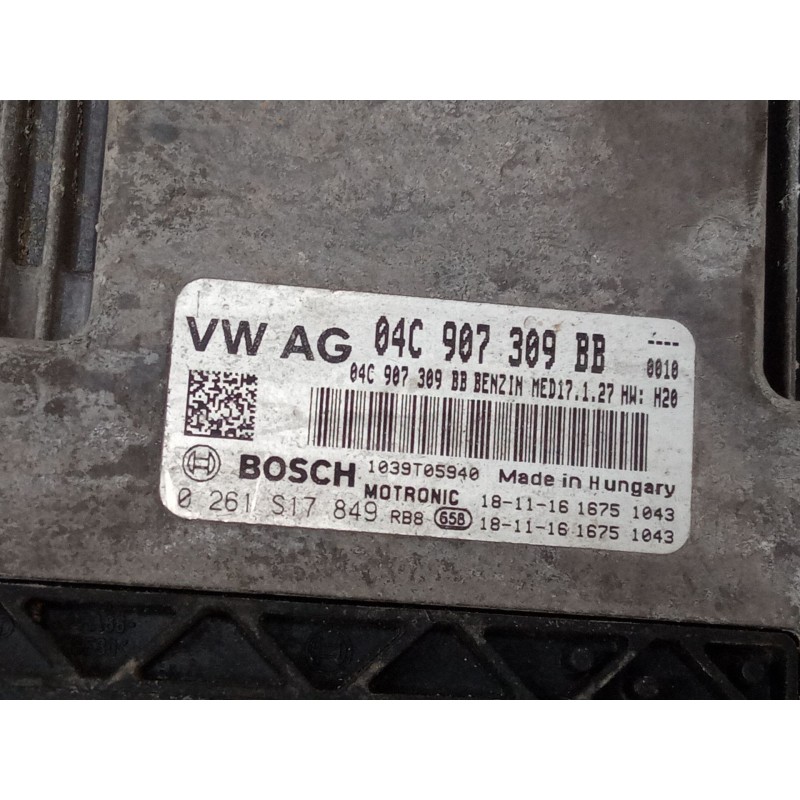 Recambio de centralita motor uce para skoda rapid spaceback (nh1) 1.0 tsi referencia OEM IAM 04C907309BB 0261S17849 