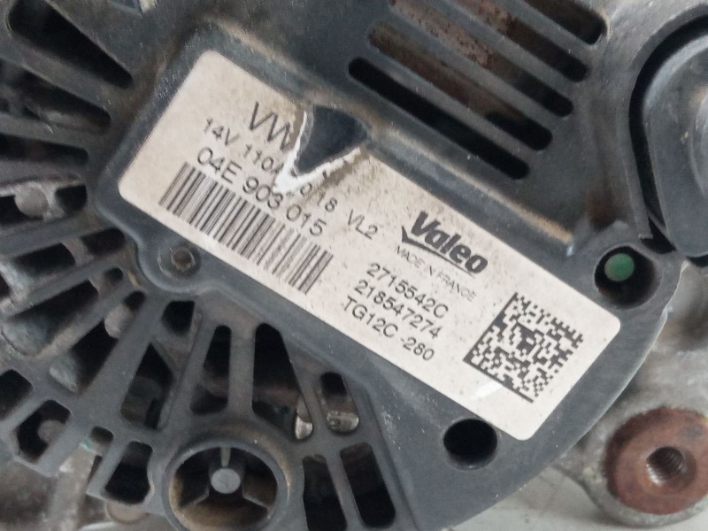 Recambio de alternador para skoda rapid spaceback (nh1) 1.0 tsi referencia OEM IAM 04E903015  