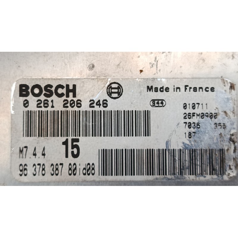 Recambio de centralita motor uce para peugeot 106 ii (1a_, 1c_) 1.1 i referencia OEM IAM 9637838780 0261206246 