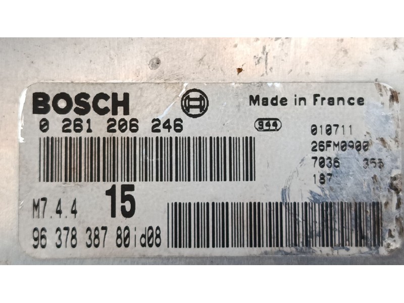 Recambio de centralita motor uce para peugeot 106 ii (1a_, 1c_) 1.1 i referencia OEM IAM 9637838780 0261206246 
