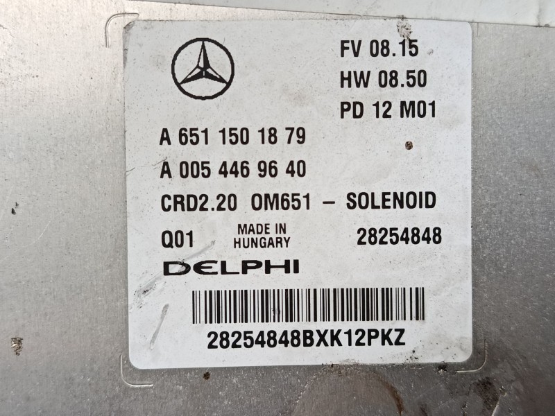 Recambio de centralita motor uce para mercedes-benz vito / mixto furgoneta (w639) 110 cdi (639.601, 639.603, 639.605) referencia