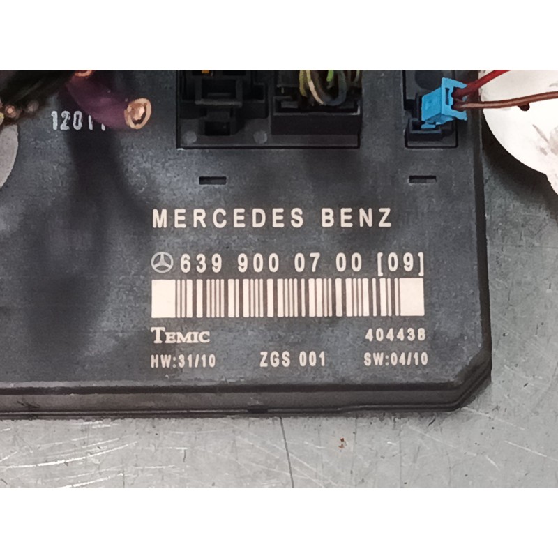 Recambio de caja reles / fusibles para mercedes-benz vito / mixto furgoneta (w639) 110 cdi (639.601, 639.603, 639.605) referenci