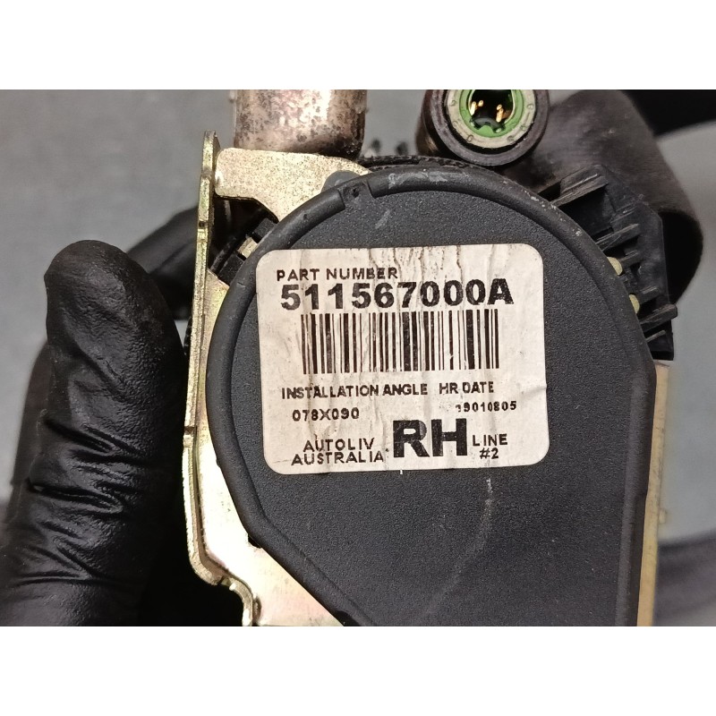 Recambio de cinturon seguridad delantero derecho para ssangyong rexton / rexton ii (gab_) 2.7 xdi referencia OEM IAM 511567000A 