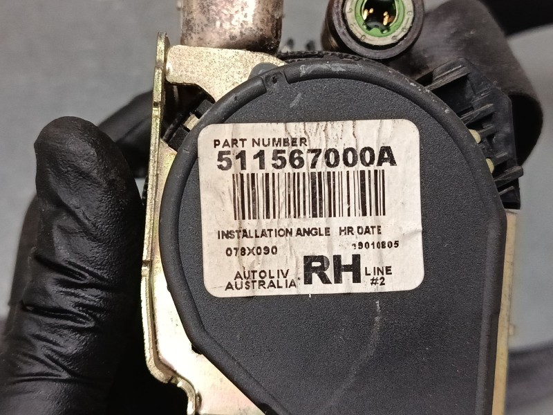 Recambio de cinturon seguridad delantero derecho para ssangyong rexton / rexton ii (gab_) 2.7 xdi referencia OEM IAM 511567000A 