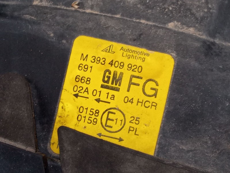 Recambio de faro derecho para opel vectra b (j96) 2.2 i 16v (f19) referencia OEM IAM M393409920  