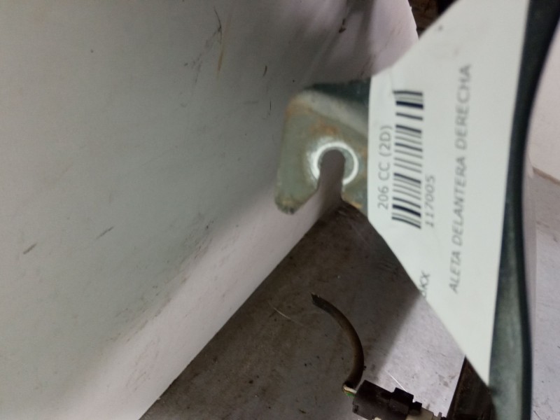 Recambio de aleta delantera derecha para peugeot 206 cc (2d) 2.0 s16 referencia OEM IAM   
