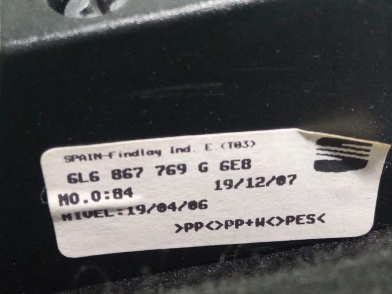Recambio de bandeja trasera para seat ibiza iii (6l1) 1.4 tdi referencia OEM IAM   