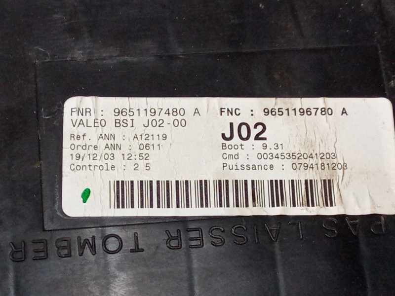 Recambio de bsi para peugeot 307 cc (3b) 2.0 16v referencia OEM IAM 9651196780  