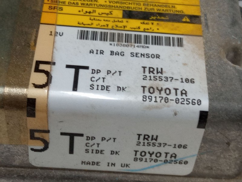Recambio de centralita airbag para toyota auris (_e15_) 1.4 d-4d (nde150_) referencia OEM IAM 8917002560  
