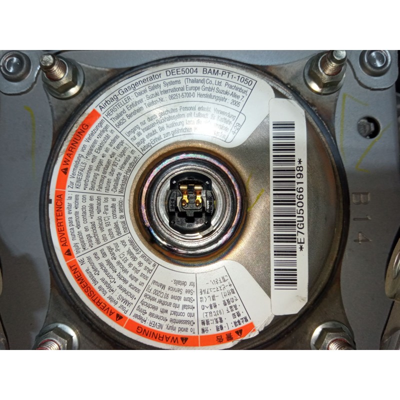 Recambio de airbag volante para suzuki swift iii (mz, ez) 1.3 ddis (rs 413d) referencia OEM IAM E7GU5066198 DA62J1G048C2267 