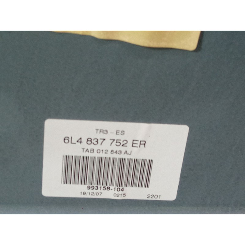 Recambio de elevalunas electrico delantero derecho para seat ibiza iii (6l1) 1.4 tdi referencia OEM IAM 6L2959801 6L4837752 