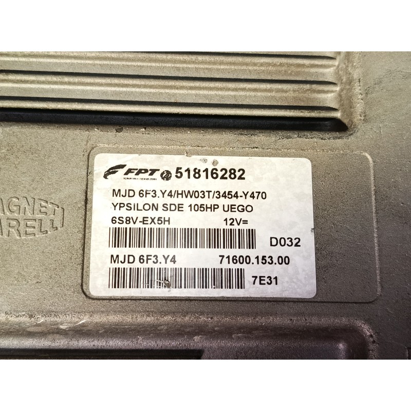 Recambio de centralita motor uce para lancia ypsilon (843_) 1.3 d multijet (843.axh1a, 843.axe1a) referencia OEM IAM 51816282 MJ