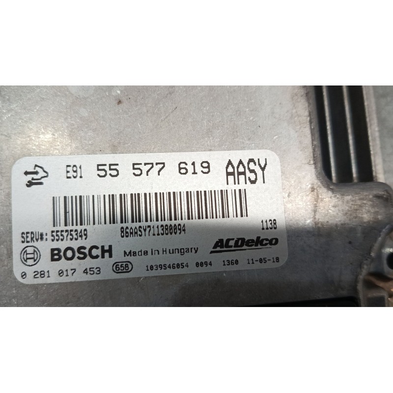 Recambio de centralita motor uce para opel insignia a (g09) 2.0 cdti (68) referencia OEM IAM 55577619 0281017453 1039546054
