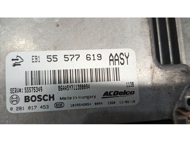 Recambio de centralita motor uce para opel insignia a (g09) 2.0 cdti (68) referencia OEM IAM 55577619 0281017453 1039546054