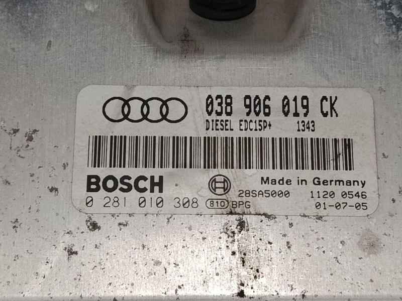 Recambio de centralita motor uce para audi a3 (8l1) 1.9 tdi referencia OEM IAM 038906019CK 0281010308 