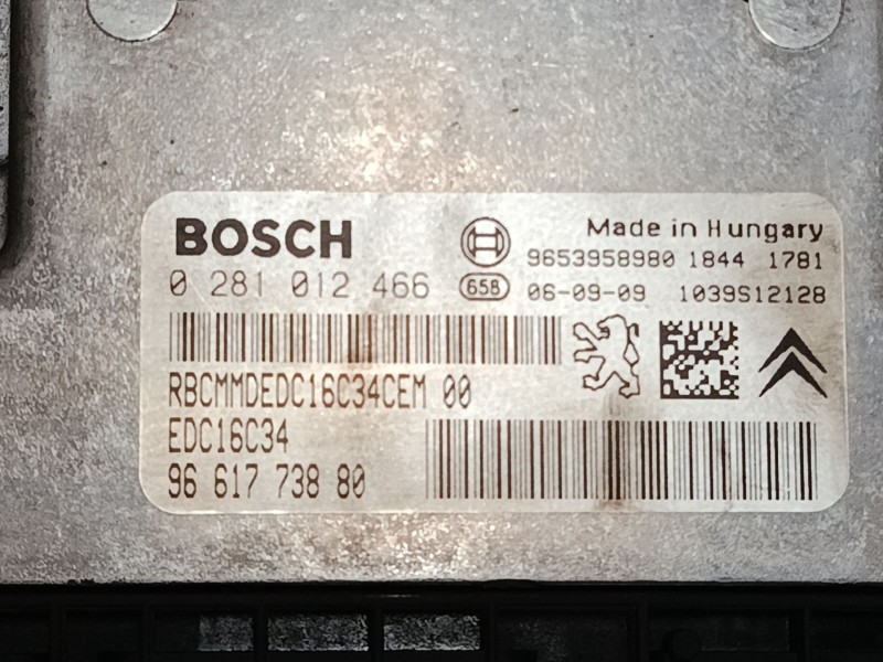 Recambio de centralita motor uce para citroën xsara picasso (n68) 1.6 hdi referencia OEM IAM 9661773880 9653958980 0281012466