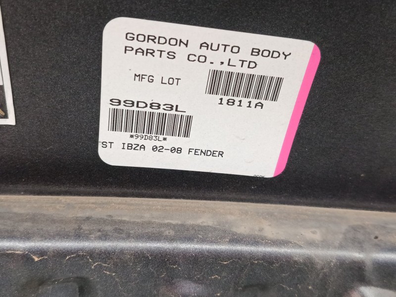 Recambio de aleta delantera izquierda para seat cordoba (6l2) 1.4 16v referencia OEM IAM   