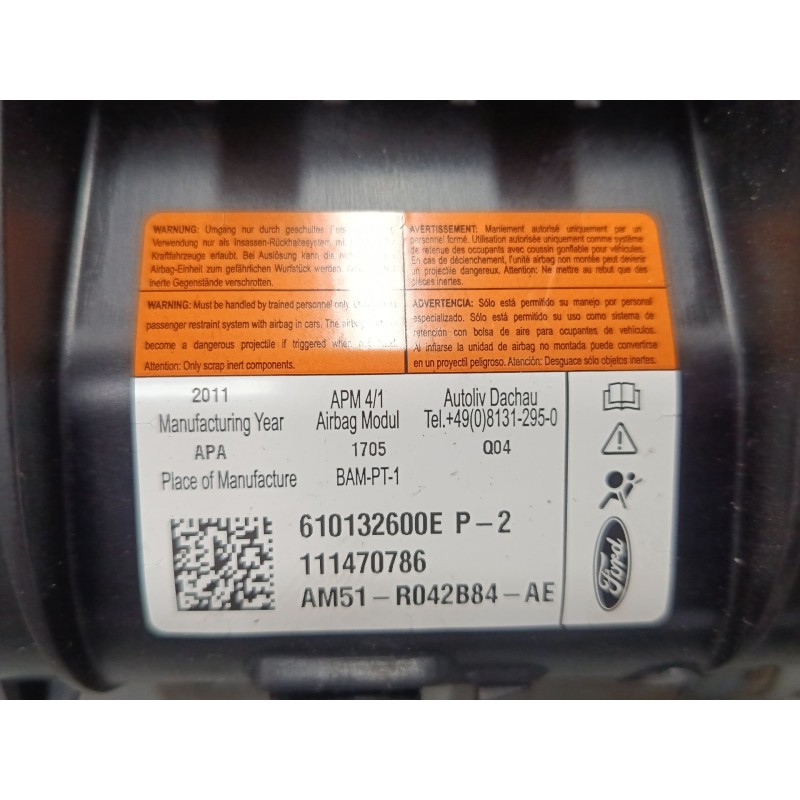 Recambio de airbag salpicadero para ford c-max ii (dxa/cb7, dxa/ceu) 1.0 ecoboost referencia OEM IAM 610132600E  