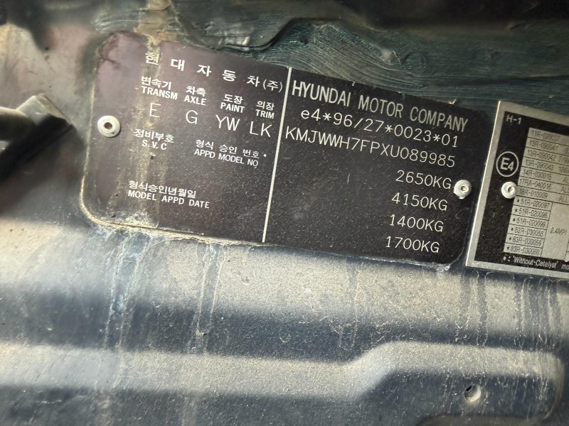 hyundai h-1 / starex autobús (a1) del año 1998