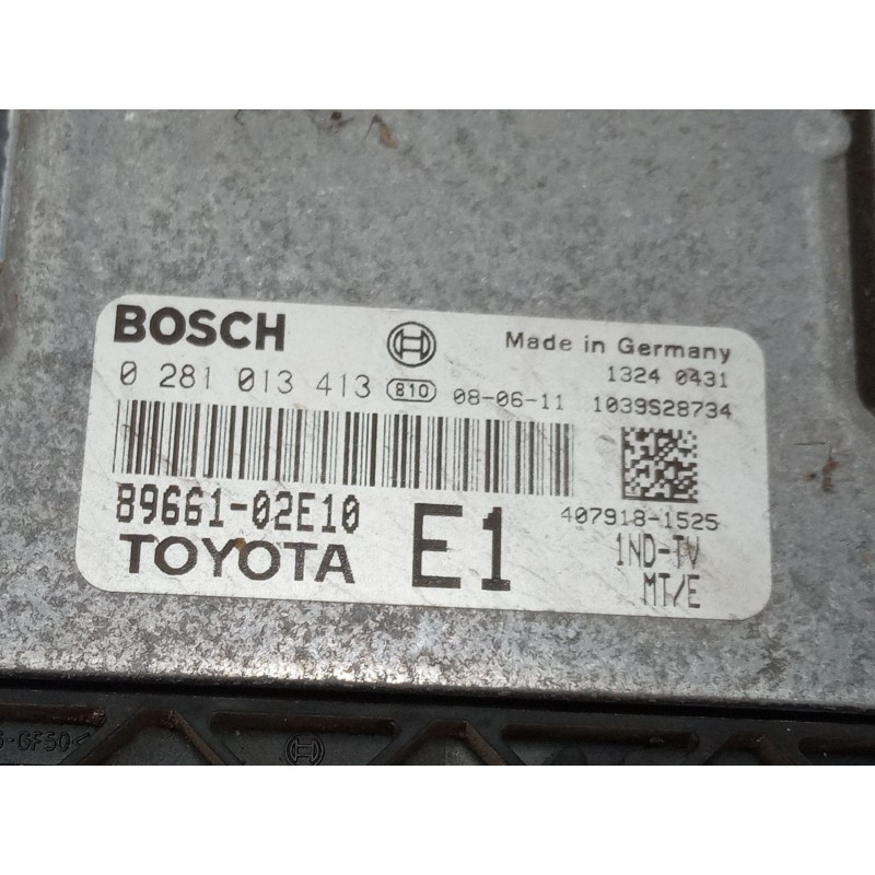 Recambio de centralita motor uce para toyota auris (_e15_) 1.4 d-4d (nde150_) referencia OEM IAM 0281013413  