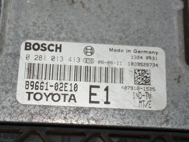 Recambio de centralita motor uce para toyota auris (_e15_) 1.4 d-4d (nde150_) referencia OEM IAM 0281013413  