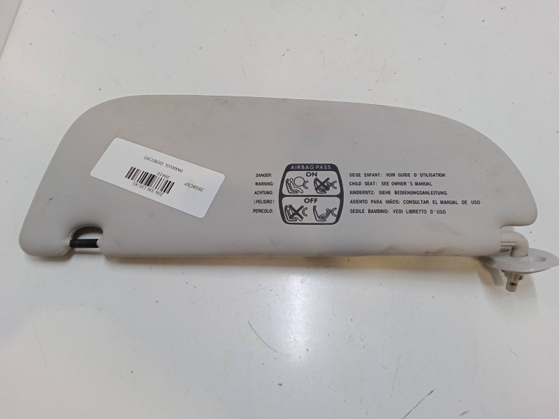 Recambio de parasol derecho para peugeot 206 sw (2e/k) 1.4 hdi referencia OEM IAM    Recambio de parasol derecho para peugeot 206 sw (2e/k) 1.4 hdi referencia OEM IAM