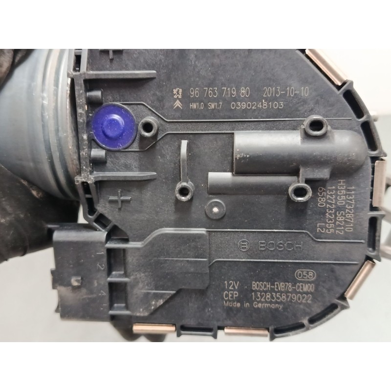 Recambio de motor limpiaparabrisas delantero izquierdo para citroën c4 picasso ii 1.6 hdi 90 referencia OEM IAM 9676371980  