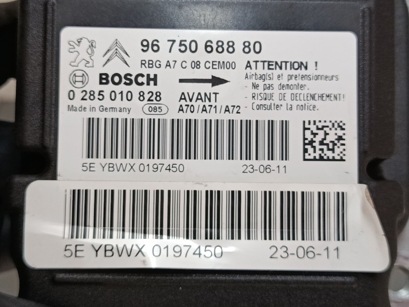 Recambio de centralita airbag para peugeot 207/207+ (wa_, wc_) 1.4 16v referencia OEM IAM 9675068880  
