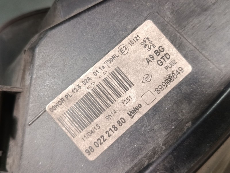 Recambio de faro izquierdo para peugeot 208 i (ca_, cc_) 1.2 vti 82 referencia OEM IAM 9802221880  