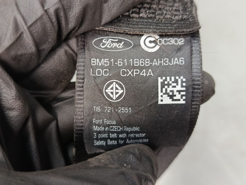 Recambio de cinturon seguridad trasero derecho para ford focus iii turnier 1.0 ecoboost referencia OEM IAM 34074772D  
