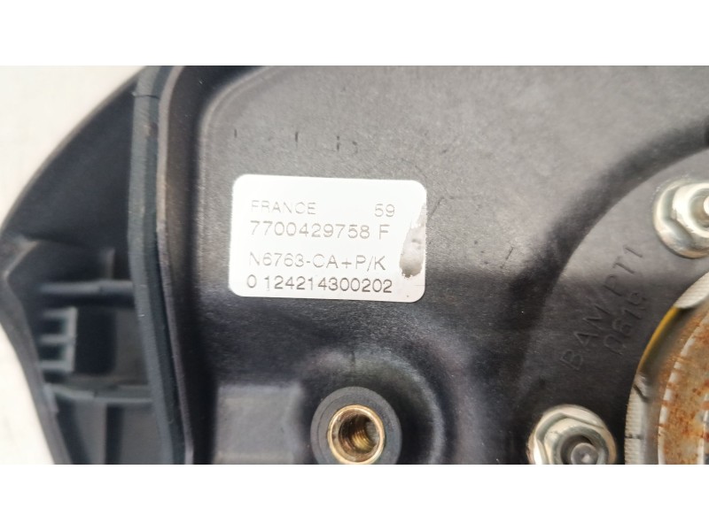 Recambio de airbag volante para renault kangoo (kc0/1_) d 65 1.9 (kc0e, kc02, kc0j, kc0n) referencia OEM IAM 7700429758F  