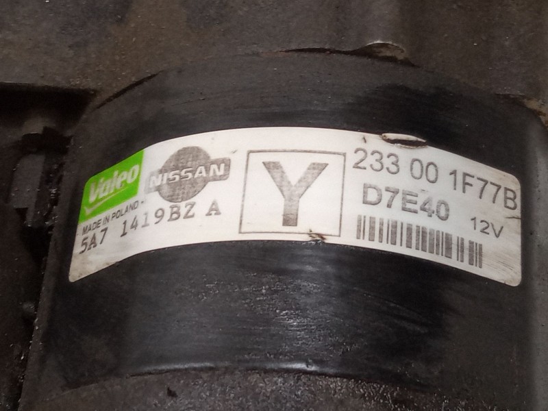 Recambio de motor arranque para nissan note (e11, ne11) 1.4 referencia OEM IAM 233001F77B  