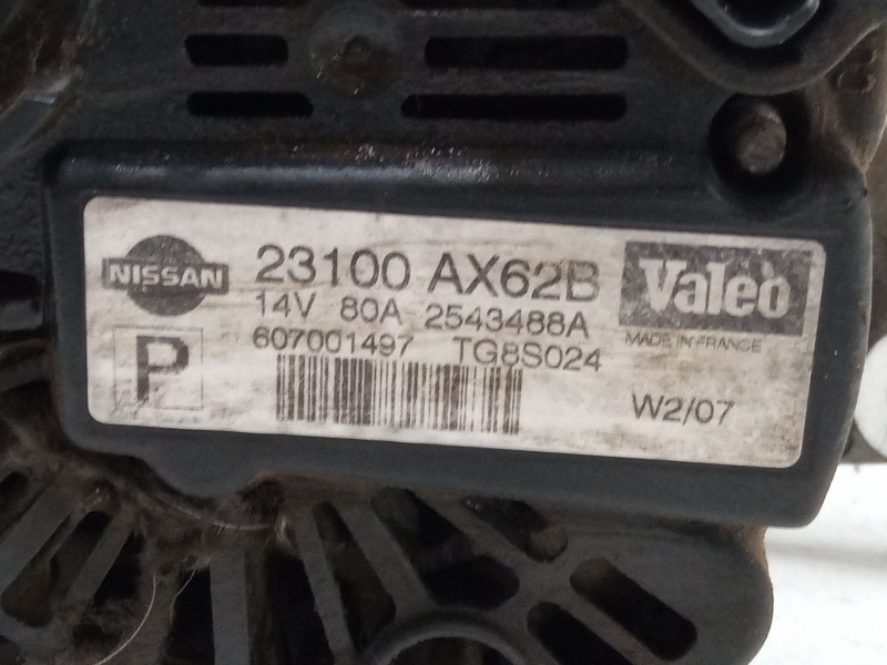 Recambio de alternador para nissan note (e11, ne11) 1.4 referencia OEM IAM 23100AX62B  
