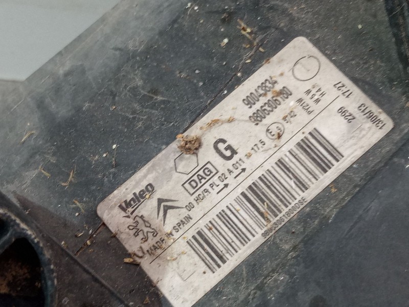 Recambio de faro izquierdo para citroën berlingo multispace (b9) 1.6 hdi 90 referencia OEM IAM 9806306180 90043834 