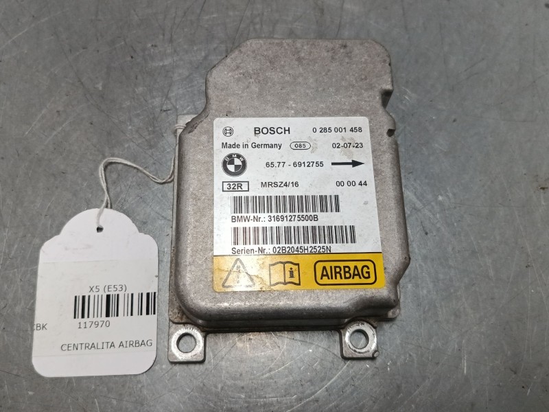 Recambio de centralita airbag para bmw x5 (e53) 3.0 d referencia OEM IAM 65776912755 0285001458 
