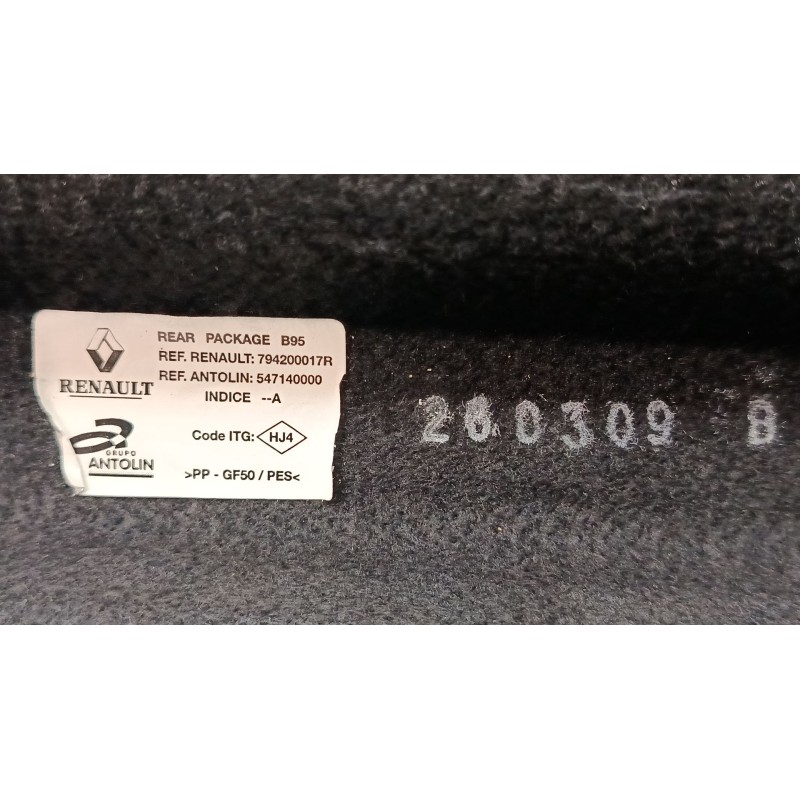 Recambio de bandeja trasera para renault megane iii hatchback (bz0/1_, b3_) 1.6 16v (bz0h) referencia OEM IAM 794200017R  