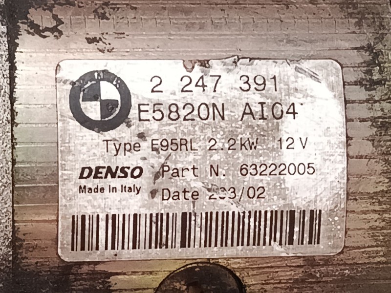 Recambio de motor arranque para bmw x5 (e53) 3.0 d referencia OEM IAM 2247391 2247391 