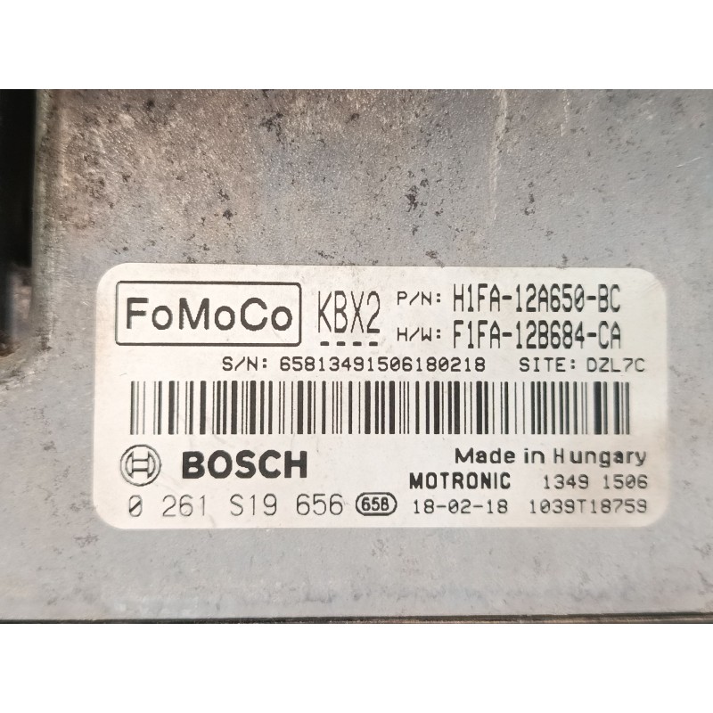 Recambio de centralita motor uce para ford focus iii turnier 1.0 ecoboost referencia OEM IAM H1FA12A650BC 0261S19656 