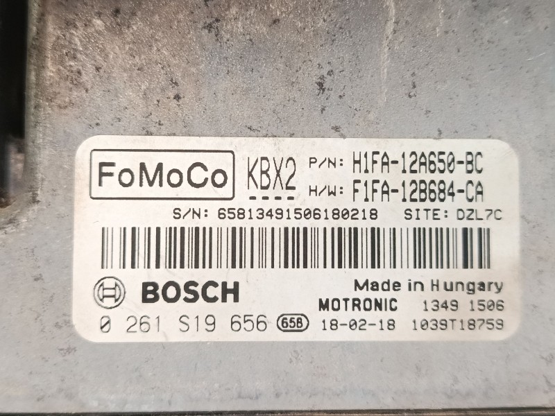 Recambio de centralita motor uce para ford focus iii turnier 1.0 ecoboost referencia OEM IAM H1FA12A650BC 0261S19656 