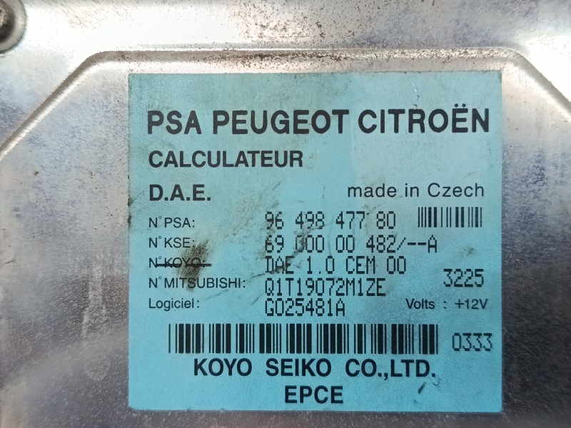 Recambio de centralita direccion asistida para citroën c3 i (fc_, fn_) 1.4 hdi referencia OEM IAM 9649847780  