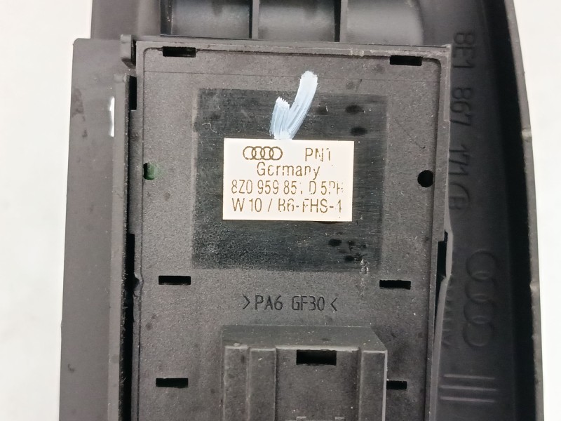 Recambio de mando elevalunas delantero izquierdo para audi a4 b6 (8e2) 1.9 tdi referencia OEM IAM 8Z095985  