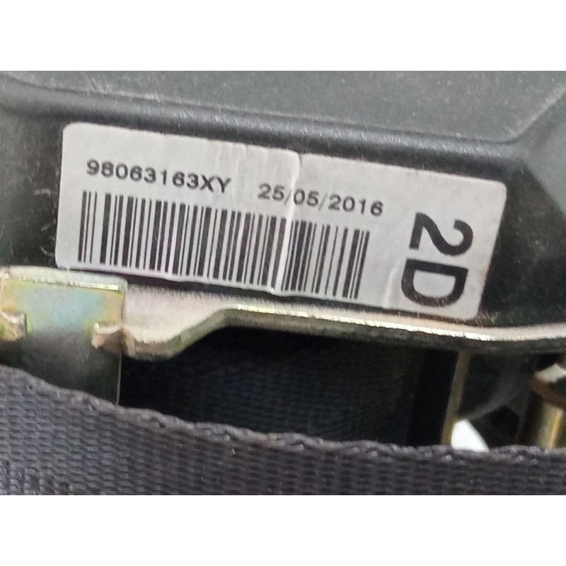 Recambio de cinturon seguridad trasero derecho para peugeot 208 i (ca_, cc_) 1.6 hdi / bluehdi 75 referencia OEM IAM 98063163XY 