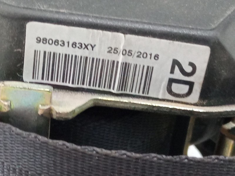 Recambio de cinturon seguridad trasero derecho para peugeot 208 i (ca_, cc_) 1.6 hdi / bluehdi 75 referencia OEM IAM 98063163XY 