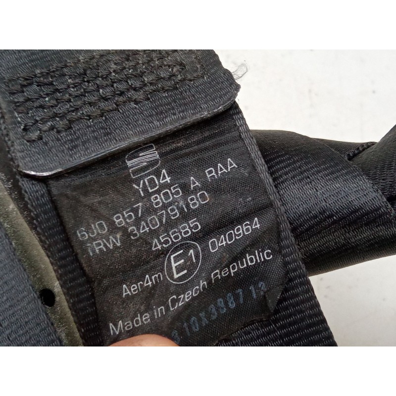 Recambio de cinturon seguridad trasero izquierdo para seat ibiza iv sc (6j1, 6p5) 1.2 referencia OEM IAM 6L0857805  