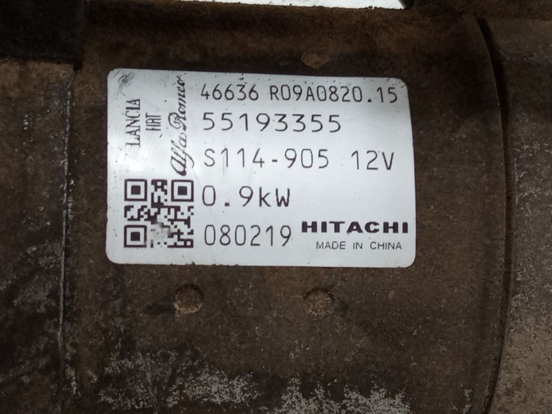Recambio de motor arranque para fiat 500 (312_) 1.2 (312axa1a) referencia OEM IAM 55193355  
