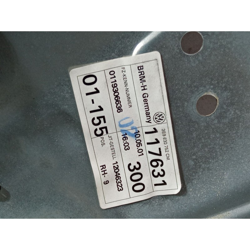 Recambio de elevalunas electrico trasero derecho para volkswagen passat b5 variant (3b5) 1.8 t referencia OEM IAM 3B9839752  