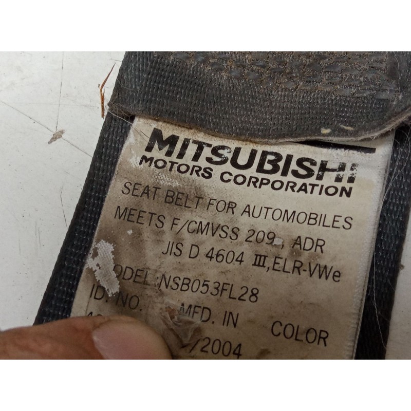 Recambio de cinturon seguridad trasero izquierdo para mitsubishi montero sport i (k7_, k9_) 2.5 td (k94w, k74t) referencia OEM I