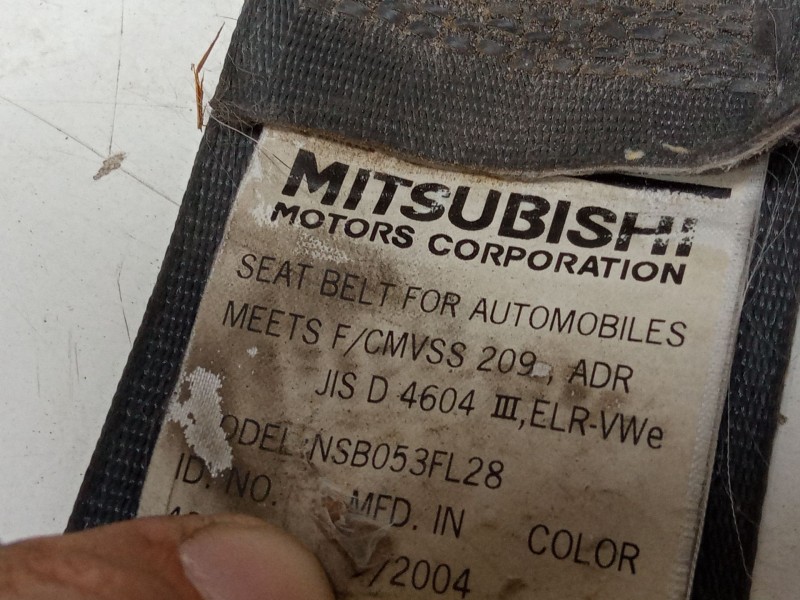 Recambio de cinturon seguridad trasero izquierdo para mitsubishi montero sport i (k7_, k9_) 2.5 td (k94w, k74t) referencia OEM I